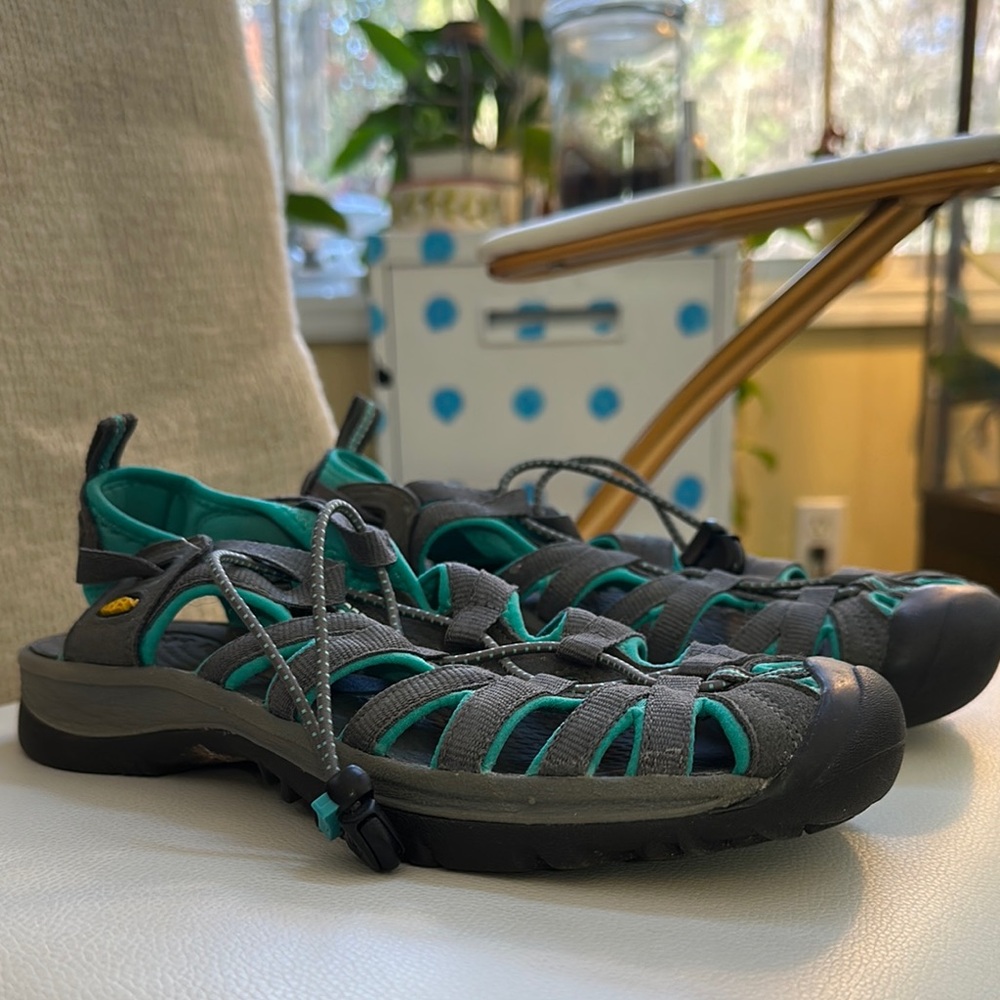 Women's Keen Gray and Teal Outdoor Sandals